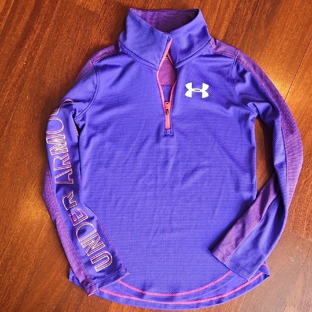 Under Armour Youth Medium Purple Long Sleeve Top